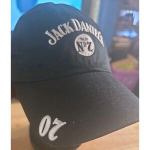 Jack Daniels Old No 7 Ball Cap Hat Adjustable Baseball Black w/ Embroidered logo
